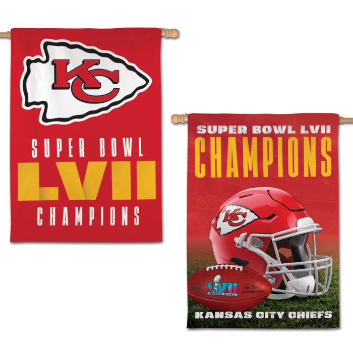 Kansas City Chiefs 3 Time Super Bowl Champions 3x5 Banner Flag - Sports Flags & Pennants Co.