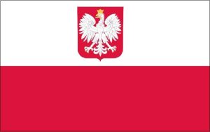 Poland with Eagle flag