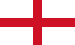 Flag of England: red St George's Cross on white background