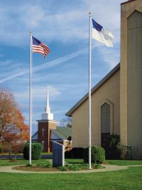 Estate satin flagpole