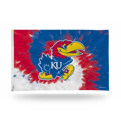 ku jayhawk tie dye flag