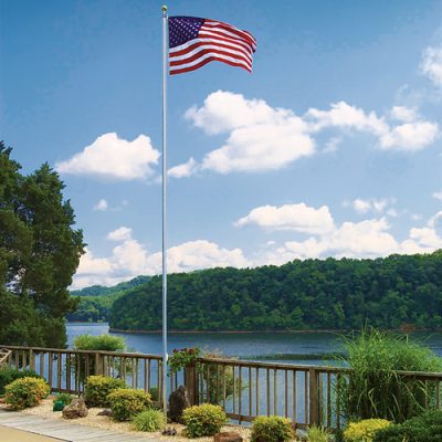 Sectional aluminum flagpole